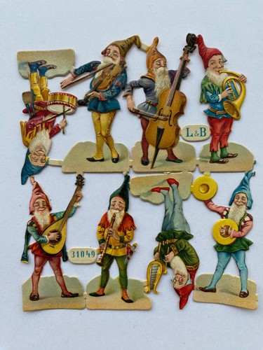 Vintage glanzbilder zwerg - vintage,