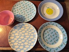 rice geschirr - 5 Teile - Teller, Suppenteller und Schüssel