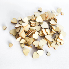 100 Holz Herzen 6-12mm Mix