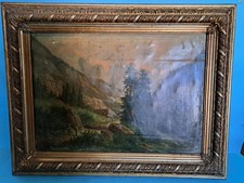 ALTER  PRUNK HOLZRAHMEN MIT