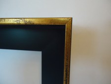 Schattenfugenrahmen 24x30cm schwarz gold Bilderrahmen Holz Keilrahmen Leinwand