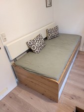 Gästebett Kinderbett 90 x 200 cm  weiß Eiche hochwertige Matratze & Lattenrost