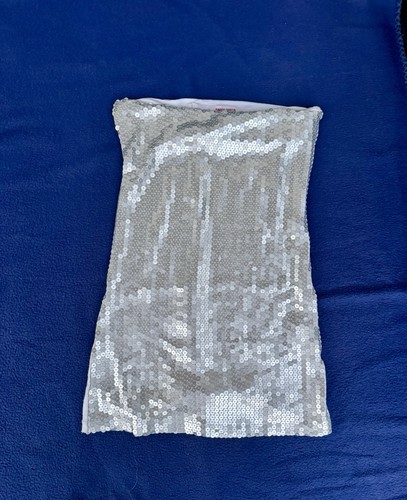 Pailetten top silber - weiß, von