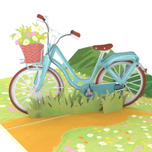 Pop klappkarte fahrrad - up,