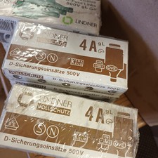 5 Stück Lindner Sicherung Vollschutz D-Sicherungseinsätze  4A 500V gL