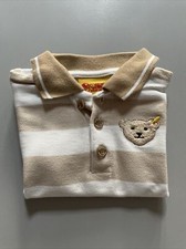 STEIFF POLO SHIRT POLOHEMD GR.68 CM 6 MONATE BEIGE UND WEISS GESTREIFT NEUWERTIG