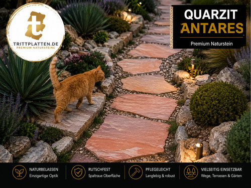 Quarzit antares trittplatten - quarzit,