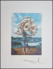 SALVADOR DALI * The Ship *  65 x 50 cm * signed lithograph * limited