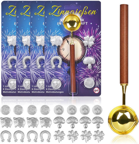 Zinngießen set für silvester - zinngießen,