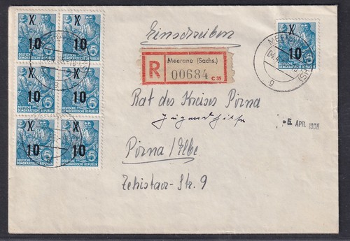 Ddr fernbrief mit me - ddr.,r-fernbrief,