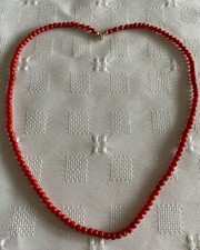 vintage Halskette  Koralle