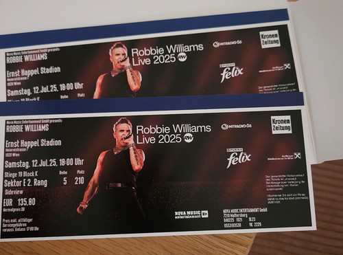 Tickets robbie williams in - tickets,