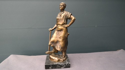Bronze figur skulptur bergmann - figur,