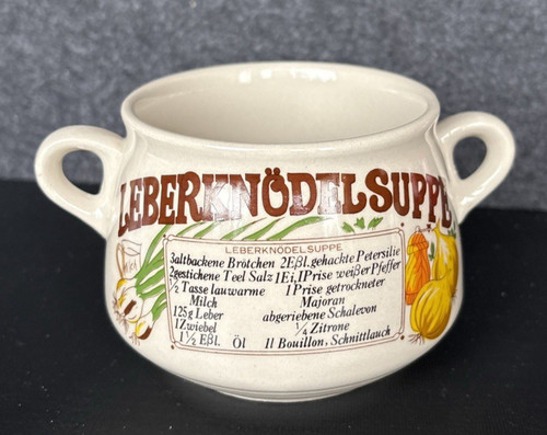 Suppentasse mit rezeptaufdruck - suppentasse,
