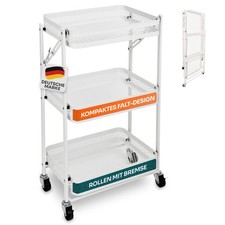 Rollwagen Servierwagen Küchenwagen Nischenwagen Slot klappbar Badregal Badwagen
