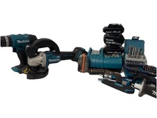 Makita Set mit Akkuschrauber BHP453, Winkelschleifer DGA511, Ladegerät,+ Zubehör
