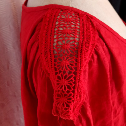 Damen bluse rot italy - rot,