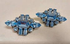 Nostalgie Vintage Ohrclips Kristalle Glas Ohrschmuck Clips 