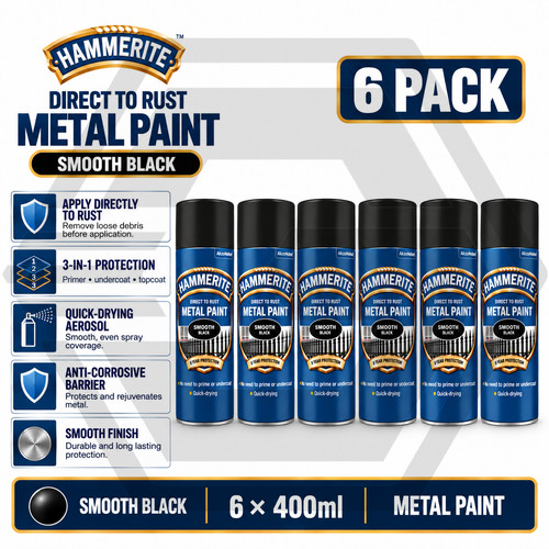 Hammerite smooth black - smooth,