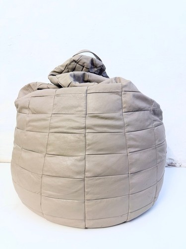 Leder patchwork sitzsack - leder,