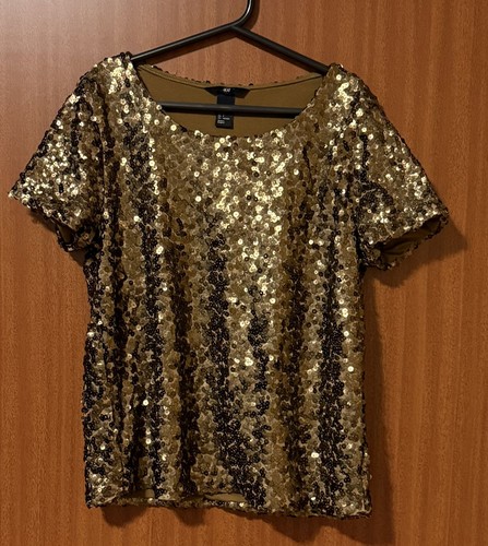Oberteil shirt pailletten gold - shirt,