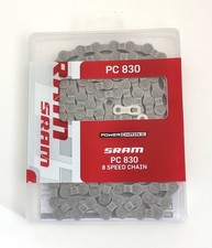 SRAM PC 830 Fahrradkette 6/7/8-fach 114 Glieder mit PowerLink silber
