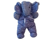 Vintage Sigikid Frottee Elefant Lila-blau  SELTEN Rarität Rar Plüschtier Plüsch