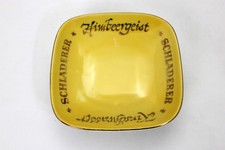 Schladerer * alter Zahlteller * Aschenbecher * gelb * E & A Böckling *