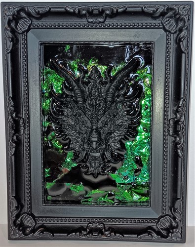 Black dragon wanddeko drache - dragon,