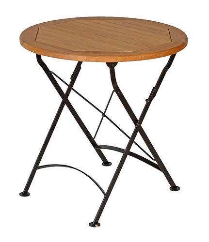 Teak klapptisch rund bellevue - klapptisch,