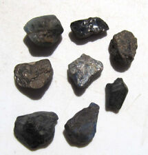 Spinell schwarz, 42.5 Ct, 8 Kristalle, Rohedelsteine aus Madagaskar (E1803)