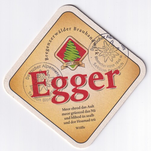 Bierdeckel egger mit - bierdeckel,