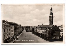 Ak Bunzlau Markt mit Rathaus