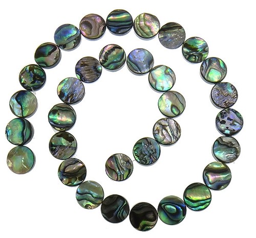 Abalone perlen 10mm strang - 10mm,