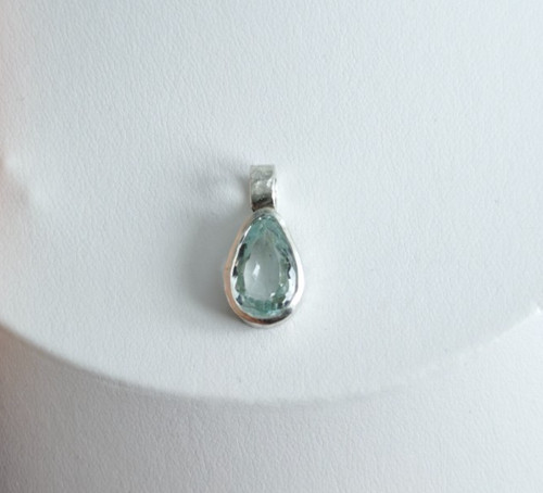 Aquamarin tropfen anhänger - aquamarin,