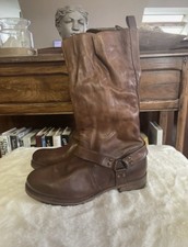 Angesagte neue Bikerboots, Stiefel, Leder, 41