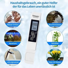 TDS PPM Meter Digital Tester Home Trinkwasser Qualität Reinheit Test Tester 4in1