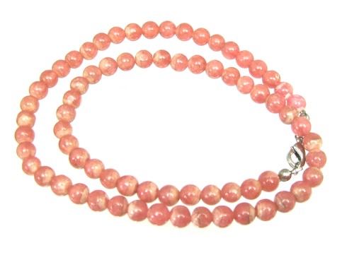 Kugel kette rhodochrosit - rhodochrosit, 6/45