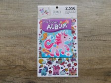 1 Bogen Sticker, Aufkleber inkl. kleinem Stickerheft, Einhorn & Co - vollständig