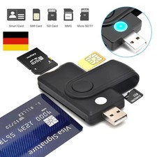 USB 2.0 chip card reader for ID cards and SIM cards DE