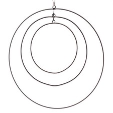 Dekoringe zum Basteln Metallringe mit Aufhängeösen DIY 50/40/30cm schwarz 3 St.