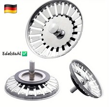 ✅️1A✓ Premium Edelstahl Siebkörbchen Siebkorb Spülbecken Abflusssieb🌀Spültisch✔