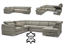 ECHTLEDER WOHNLANDSCHAFT ECKSOFA U-FORM SESSEL RELAXFUNKTION FARBEN PREMIUM !