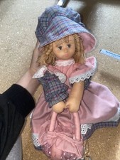 Puppe Stoffpuppe Kinder Spielzeug Deko Vintage 40 cm groß. 