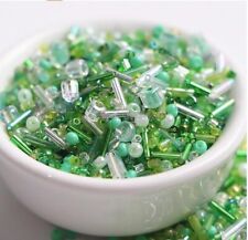 Hochwertig Rocaille Perlen MIX 400Stk DIY Schmuck Basteln Set bunt Regenbogen