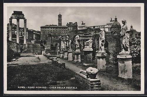 Rom foro romano casa della - romano,,