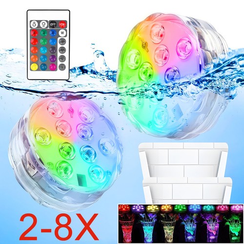8stk led rgb unterwasser - led,