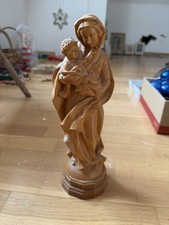 Heiligenfigur Maria und Jesuskind Holzfigur Geschnitzt Heinrich Matzberger