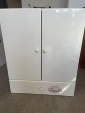 Badezimmer Schrank I weiß Hochglanz I Glasboden I eine Schublade I 73x60x25cm