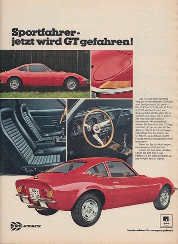 Opel reklame werbeanzeige - gt,